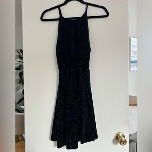 Velvet blue dress
